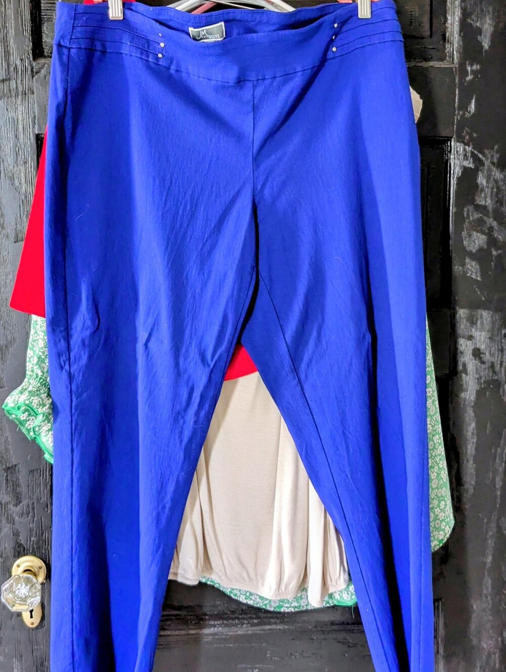 Royal Blue Straight Leg Pants - Picture 4 of 5